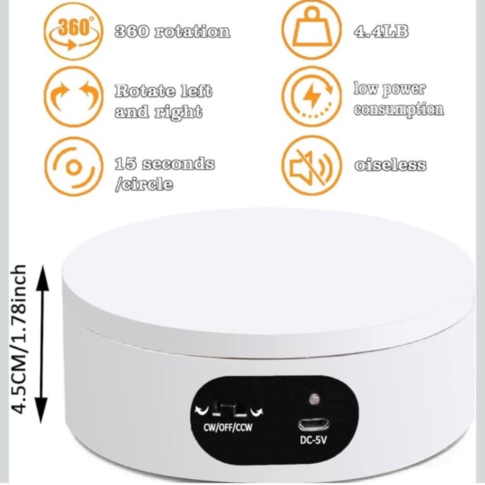 White Rotating Display Stand